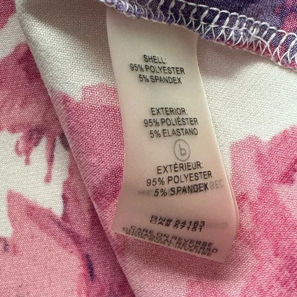 Calvin Klein sleeveless blouse top, floral, pink purple, women's small - Picture 6 of 6